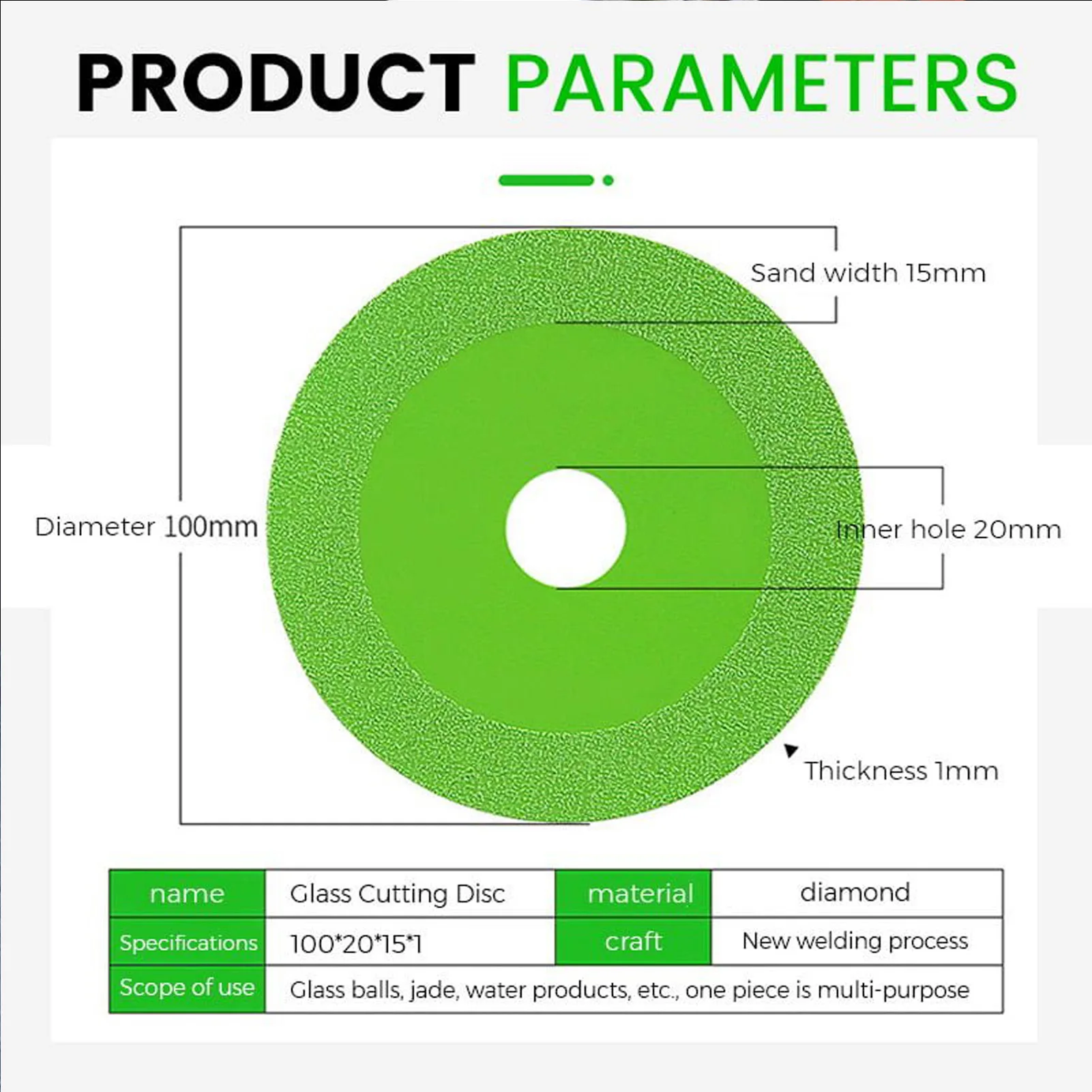 Cut Off Wheels Diamond Glass Super Fine Glass Tile Blade 1mm Rim Height Circular Saw Blades For Cutting Porcelain Tiles Granite