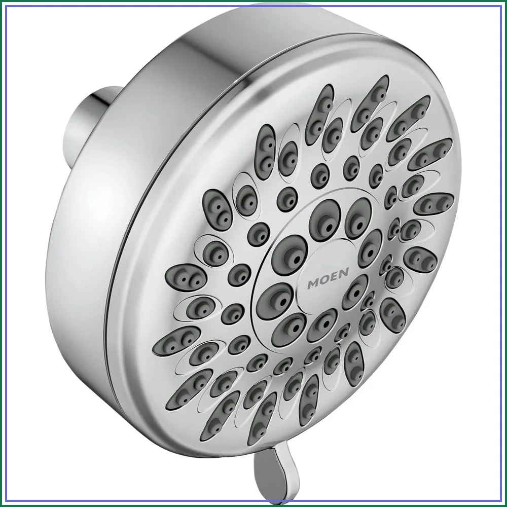 5-Function High-Pressure Shower Head, 2.5 GPM, Chrome Finish, ADA Compliant