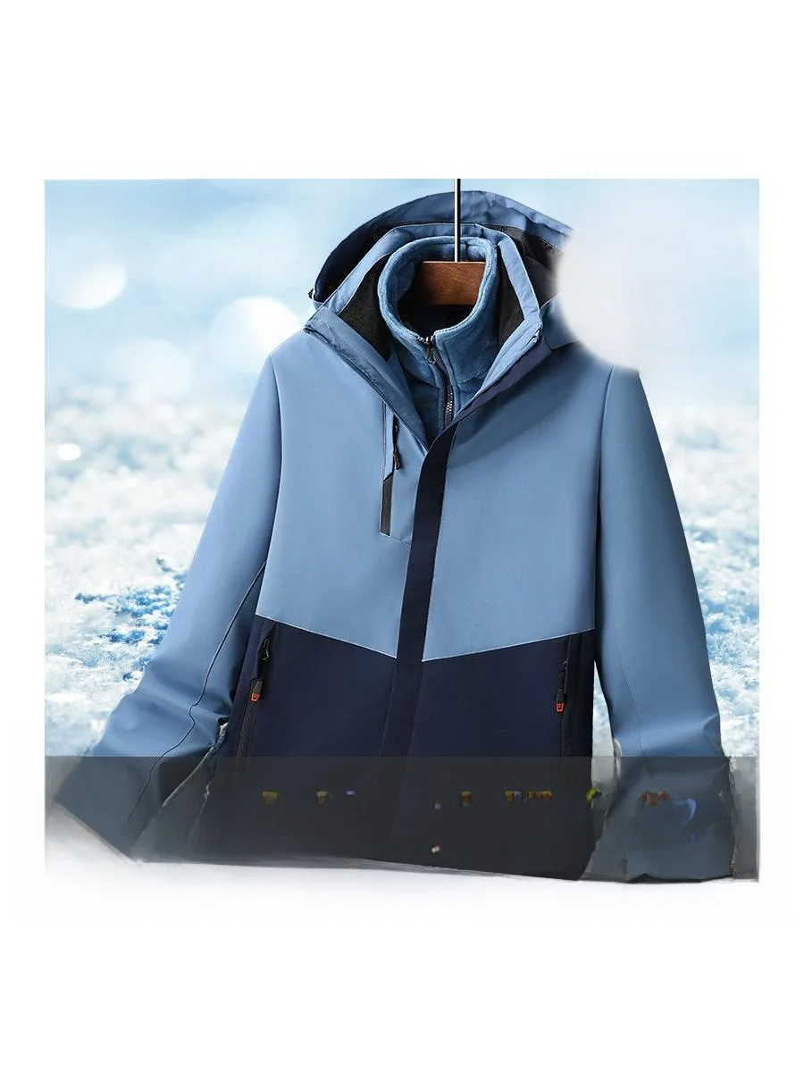 

Мужская зимняя куртка-жилет Fce с подкладкой, ветрозащитная, теплая, со съемной внутренней вставкой, для горного туризма