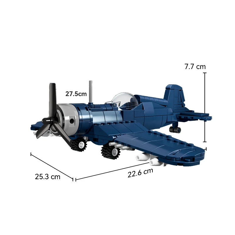 WW2 Pacific Storm Weapon F4U Corsair Fighter Building Blocks Air Force Model Bricks Yak-3 Plane Soldier Military Toys For Kids