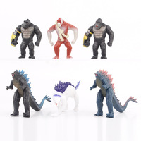 6 Pcs/Pack Godzilla VS King Kong 2 New Empire Action Figure New Arrival Monsters Model Gojira Ornaments Doll