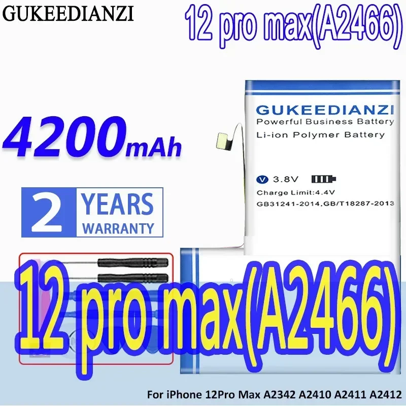 GUKEEDIANZI แบตเตอรี่สําหรับ Apple iPhone 12 mini/Pro Max A2176 A2398 A2342