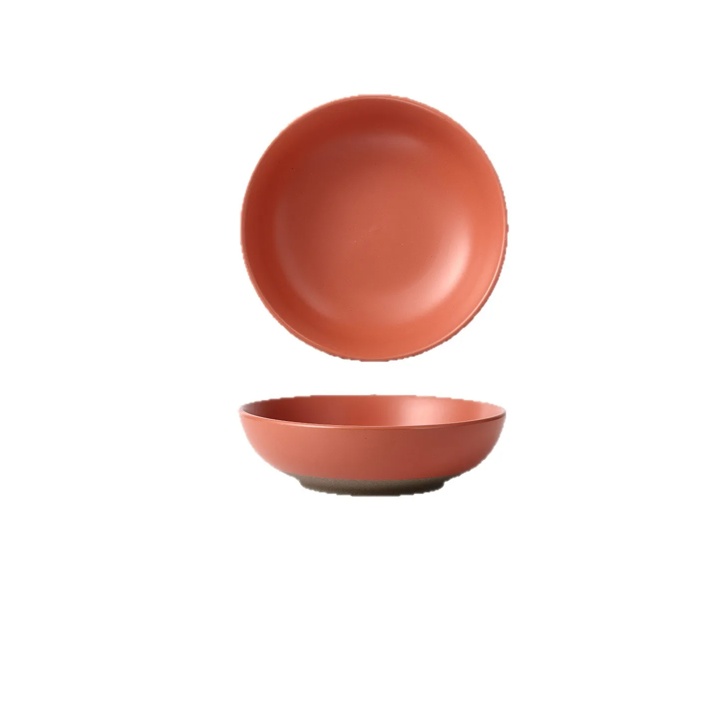 Creative Deep Soup Plate Retro Dish Ceramic Tableware Salad Dessert Bowl