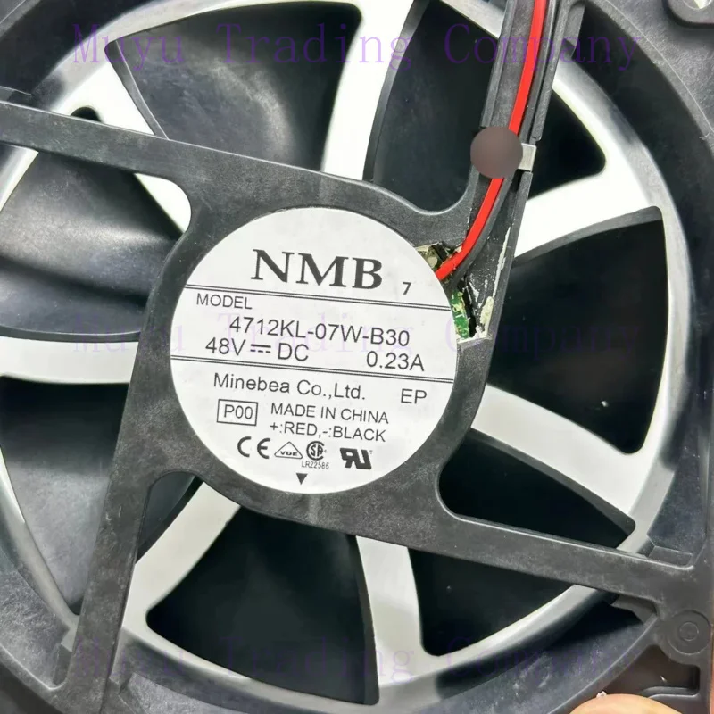 FOR NMB-MAT 4712KL-07W-B30 DC 48V 0.23A 120x120x32mm 2-wire Server Cooling  Fan