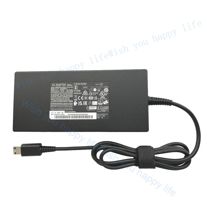 LL Newest 20V 14A 280W AC Adapter Charger For MSI Raider GE66 GE67 Re ADP-280BB B