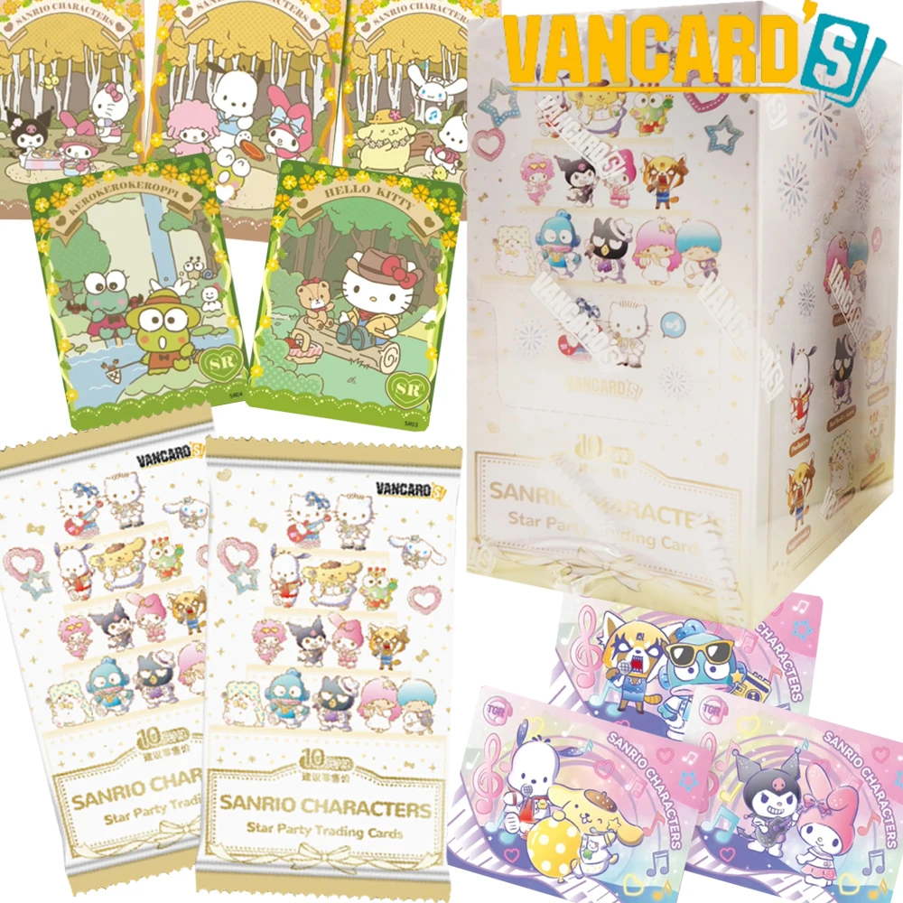 

Vancard's Original Sanrio Collection Cards Highly Beloved Anime Cartoon Cute IP Roles Kuromi My Melody Theme Party Cards Gifts