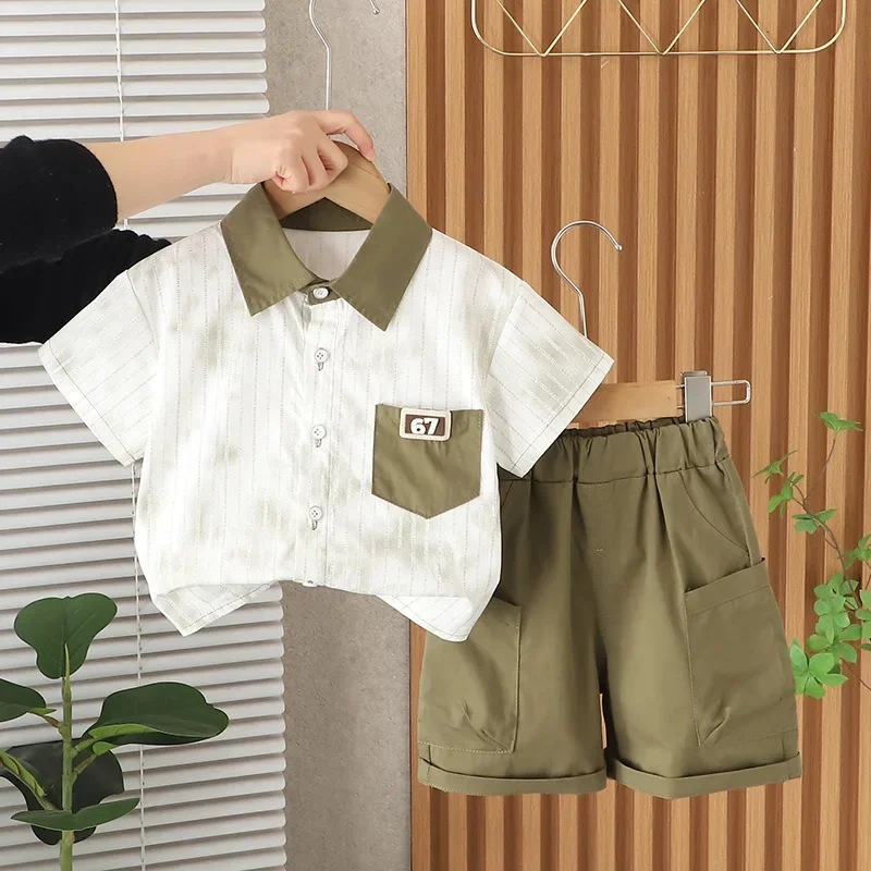 

New Summer Baby Clothes Suit Children Boys Shirt Shorts 2Pcs/Sets Toddler Clothing Infant Casual Sports Costume Kids Tracksuits