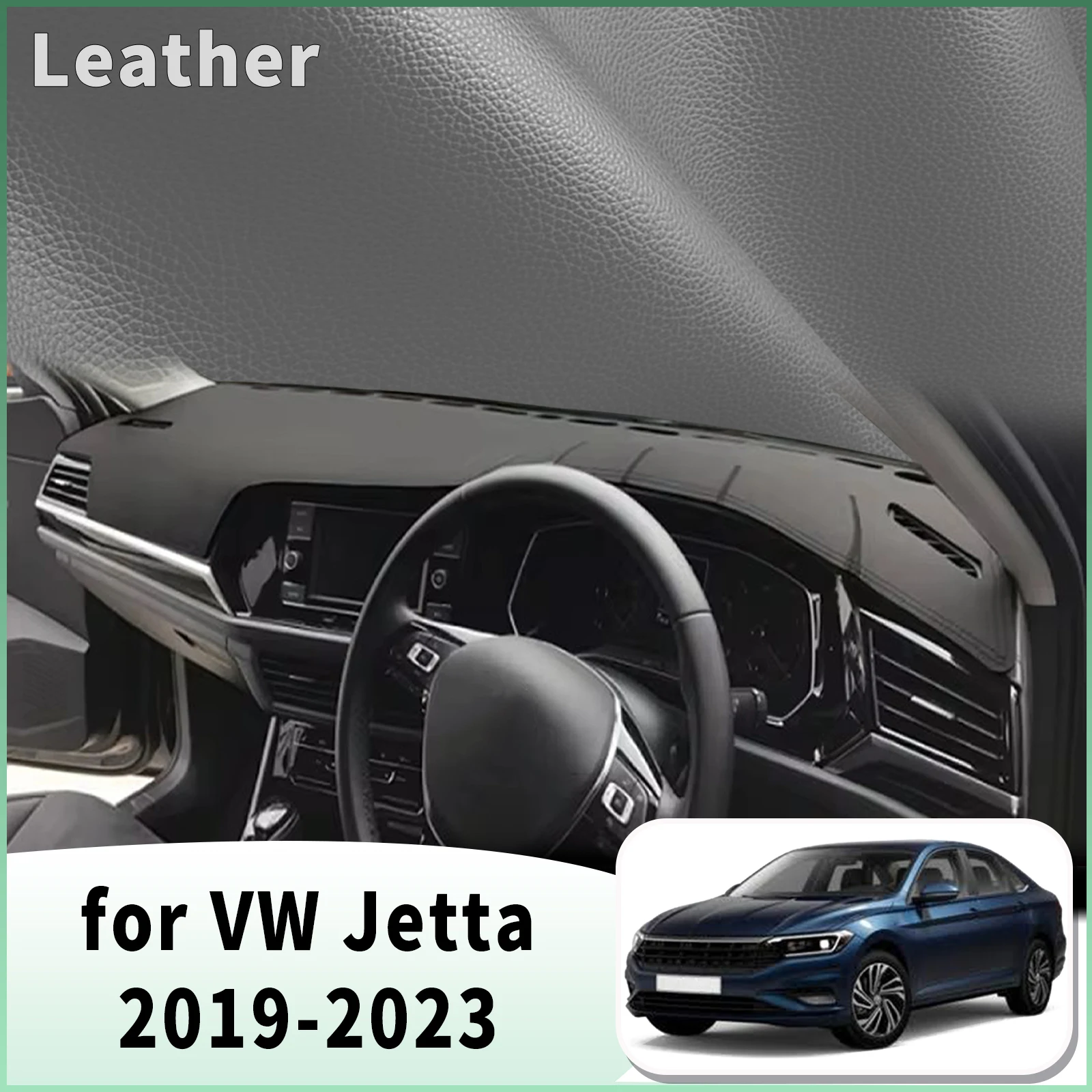 for VW Jetta 7 A7 MK7 2019 2020-2023 Dash Mat Dashboard Cover Dashmat Universal Anti-Reflection Heat Insulation Sun Protection
