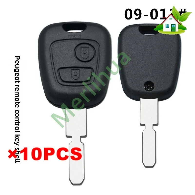 FOR Peugeot 406 307 Car Chip Secondary Remote Key Fob Shell Replacement Housing Case For Citroen Spare Uncut Key Blank