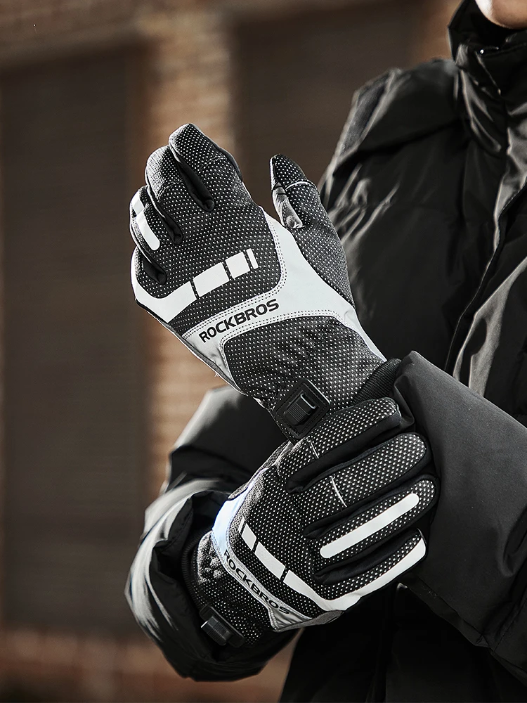AliExpress KEMITOUR Heated Cycling Gloves Electric Scooter Bike Gloves USB Post Heating Thermal Winter Gloves TouchScreen