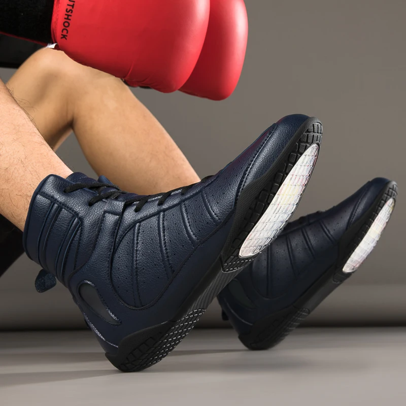 Sapatilhas de boxe de luxo para homens, sapatos de luta livre, leves, leves, tamanhos 36-46, novos