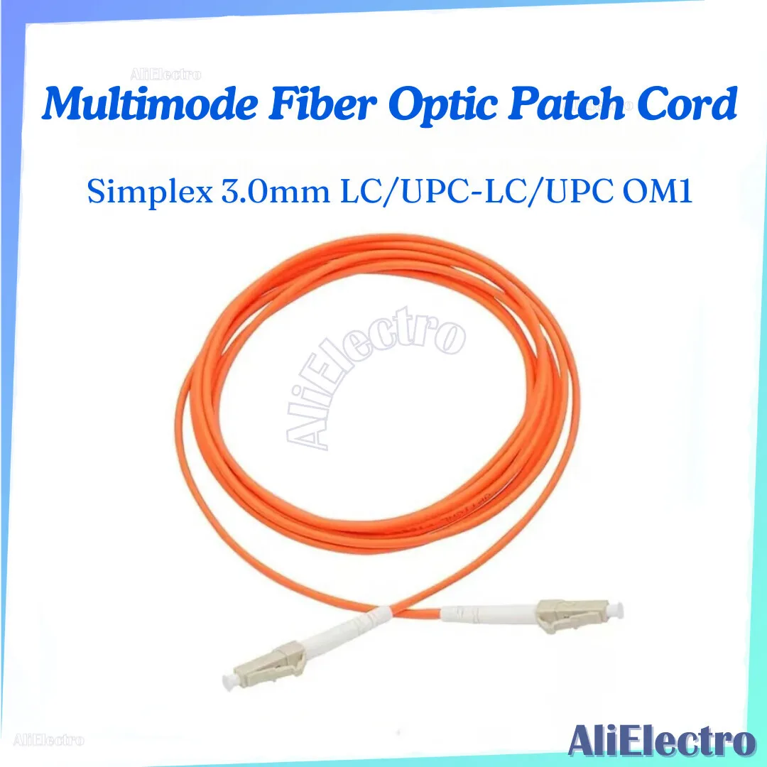 

62.5/125 Μm Simplex 3.0Mm LC/UPC-LC/UPC OM1 Multimode Fiber Optic Patch Cord 5Pcs/Lot 1M 2M 3M 5M 10M 15M