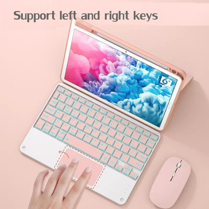 Touchpad Backlit Keyboard Case For Xiaomi  Pad 5 Pro Pad 5 5 Pro 2021 11" Magic Trackpad Keyboard Flip Leather Cover