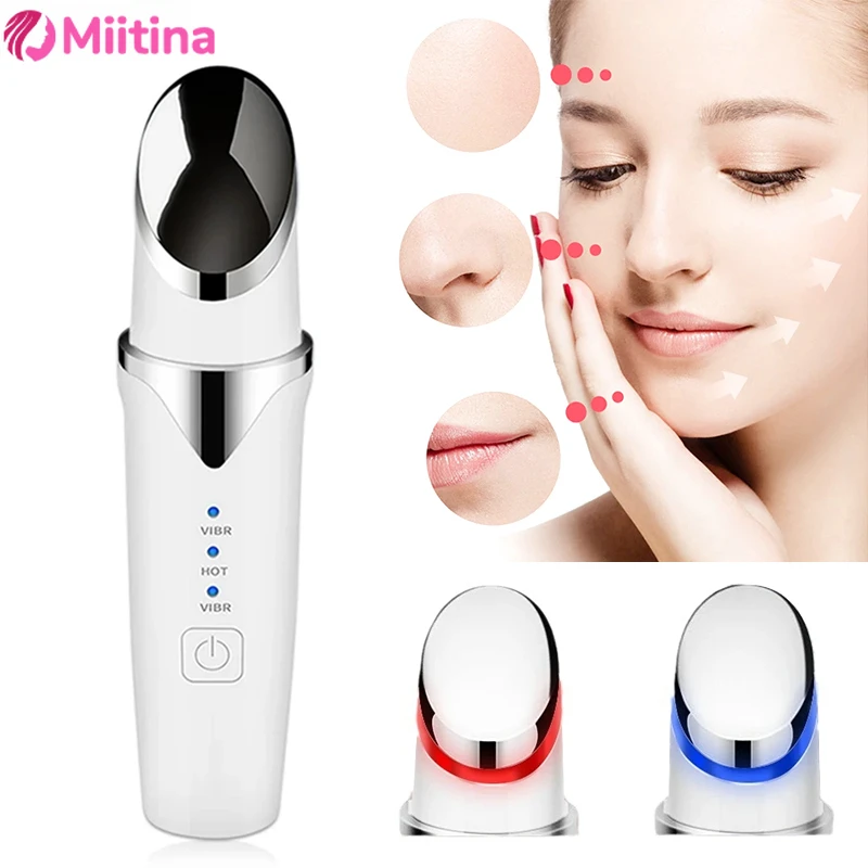 Eye Beauty Device EMS Microcurrent Eye Massager Remove Eye Bags Dark Circles Red Blue Light Lifting Anti Wrinkle Remove Massage