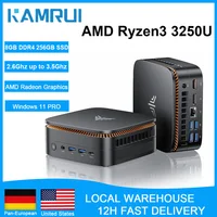 KAMRUI AMD R3 3250U 3.5Ghz Mini PC 8GB DDR4 256GB SSD Mini Computer 2.4+5G WiFi/BT4.2 4K@60Hz UHD Desktop PC Win11p for Office