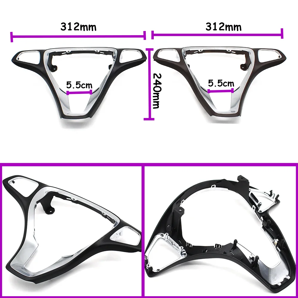 W213 2016-2018 Upgraded Car Interior Steering Wheel Chrome Cover Panel Trim For Mercedes Benz E Class 0994642813 0994642913