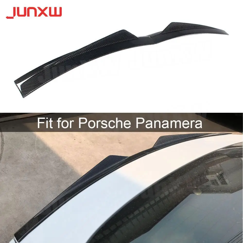 

2PCS Dry Carbon Fiber Rear Spoiler For Porsche Panamera 971 2017-2019 Forged Carbon Boot Trunk Trim Sticker