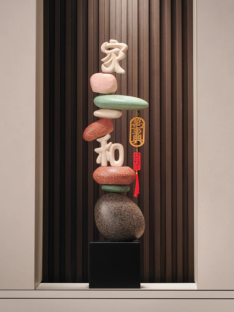 Abstract Art Stone To Operate Ornament,Sculpture,Ceramics,Luxury,Living Room Entrance,TV Cabinet,Statue,Floor Decoration,Gifts
