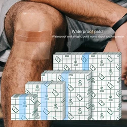 Cinta adhesiva médica transparente de Pu, 10 piezas, antialérgica, vendaje Medicinal para fijación de heridas, yeso impermeable