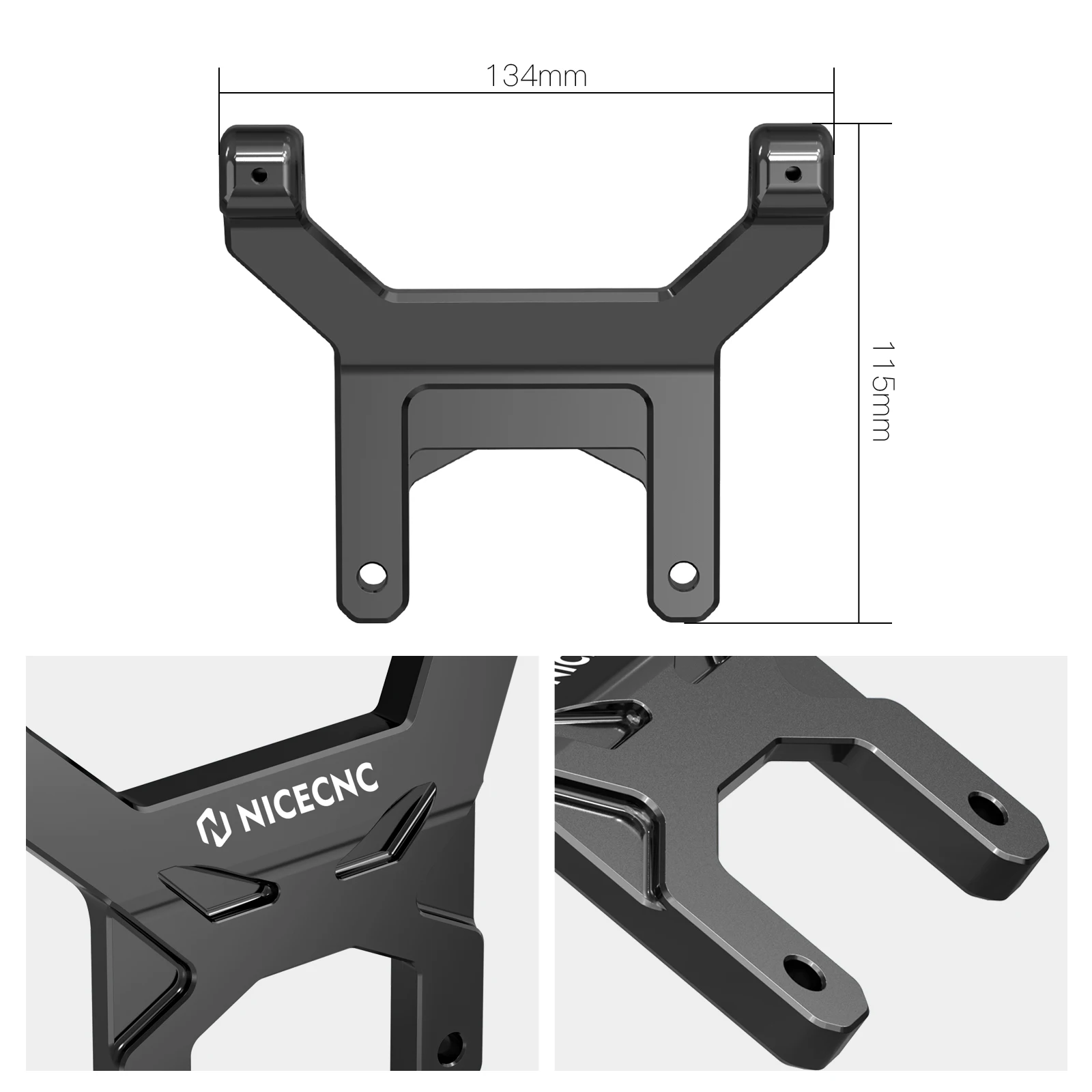 Für Yamaha Tenere 700 /XTZ700 2019-2023 2022 2021 2020 NICECNC Anti-Vibrations-Halterung Armaturenbrett-Stabilisator 12MM GPS-Halter Lenkerklemme – Detail 2