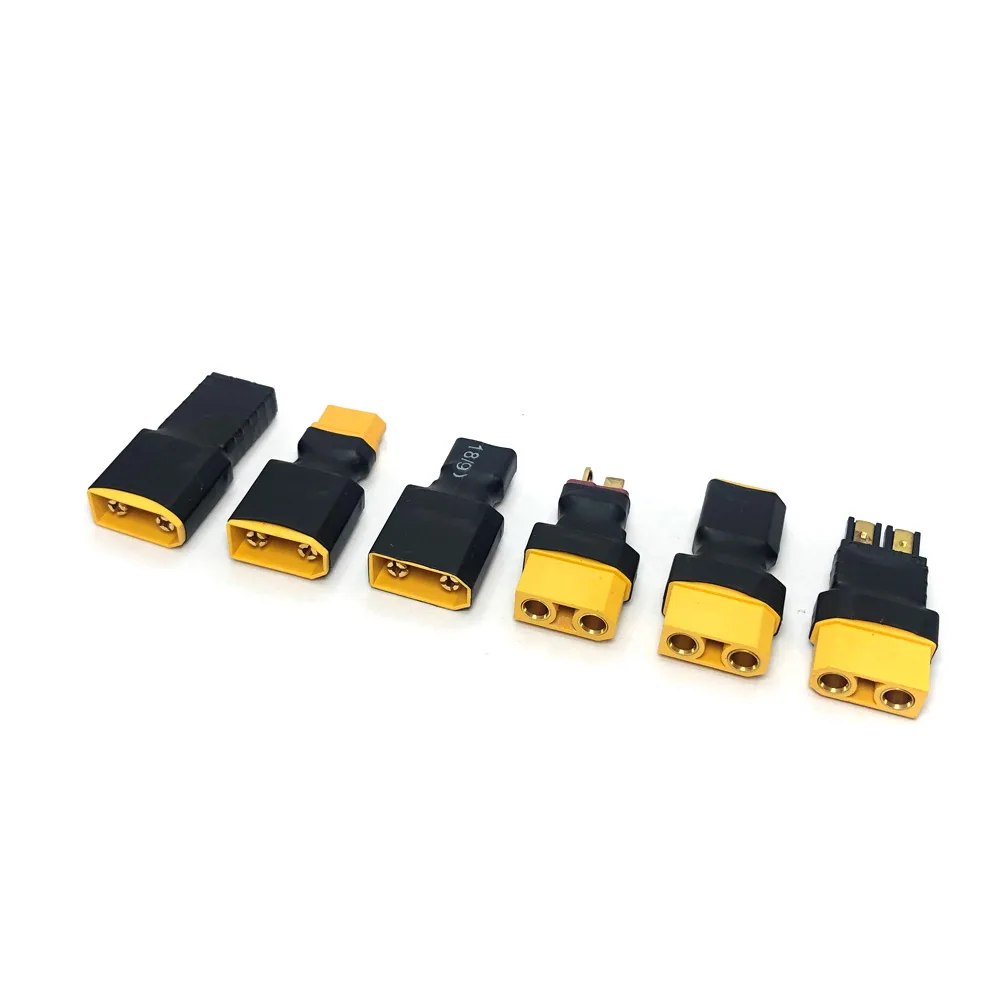 4PCS Adapter XT30 XT60 XT90 TRX T-Plug Female Male Connector Conversion Adapter for RC Car Aircraft Drone Boat Lipo Battery Part view 2