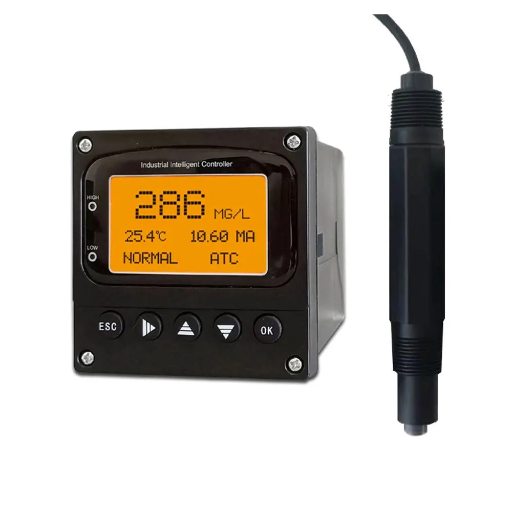 Panel Mounted Chloride Analyzer modbus RS485 4-20mA Relays CL ion electrode sensor probe customize