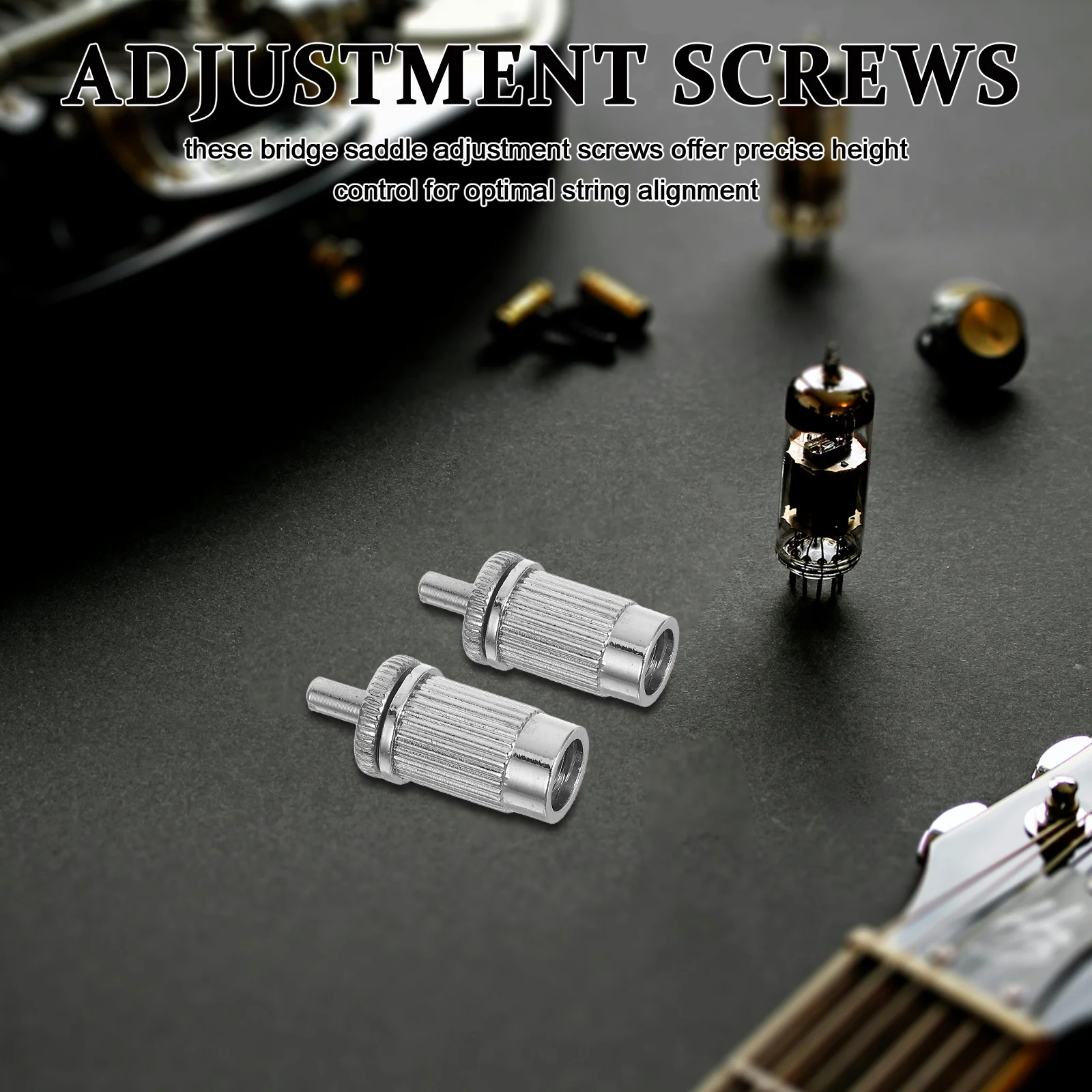 

4 Pcs Electric Guitar Adjustment Screw Bridge Inserts Metal Screws Kit Diy Nuts Studs Accessories Lifting