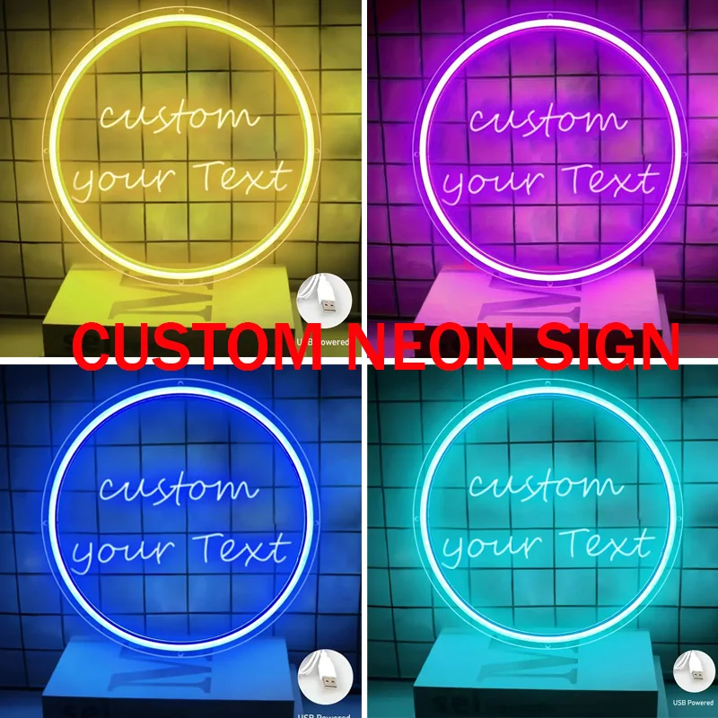 

Custom LED Neon Sign with Dimmer USB Powered with Button Control Wall Decor for Bedroom Wedding Birthday Party Neon Sign