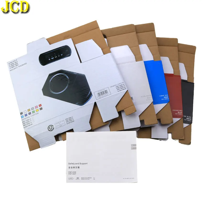 

JCD 10set For PSP3000 PSP2000 PSP1000 New Packing Box Packing Carton with Manual and Insert For PSP 1000 2000 3000 Game Console