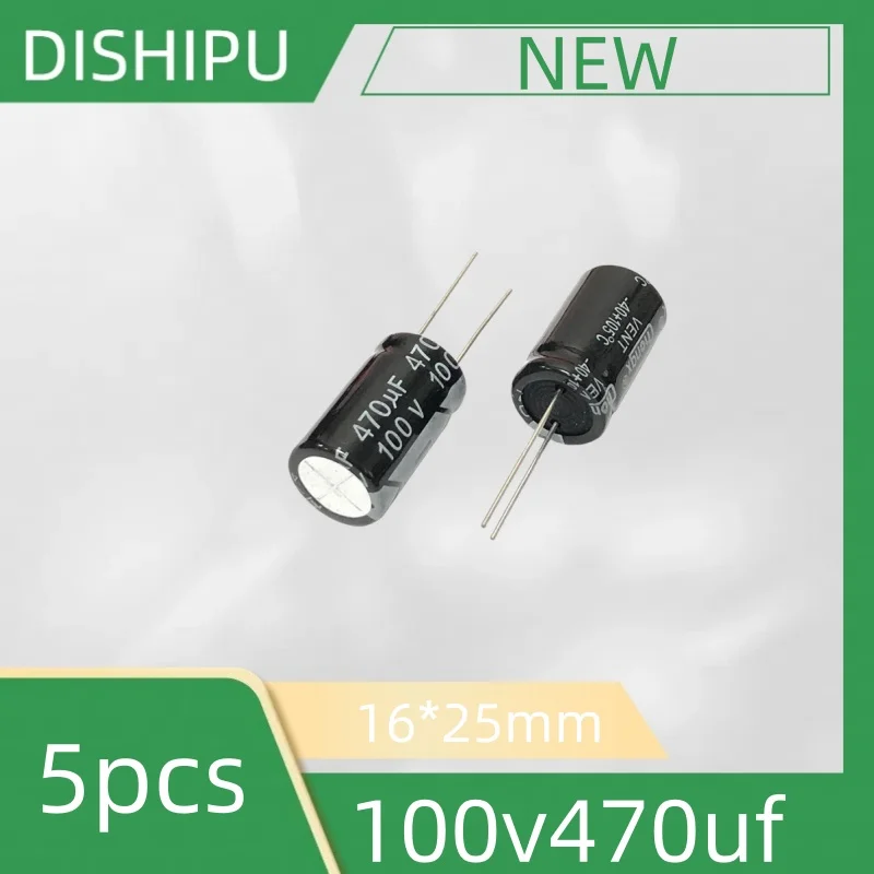 

5PCS 100v470uf electrolytic capacitor volume 16*25mm