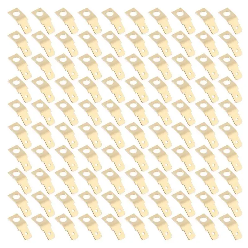 652F المهنية 100 قطعة النحاس قطع الاتصال السريع 1/4 بوصة الذكور البستوني موصل غير معزول موصل مجموعة للاستخدام الكهربائي #4