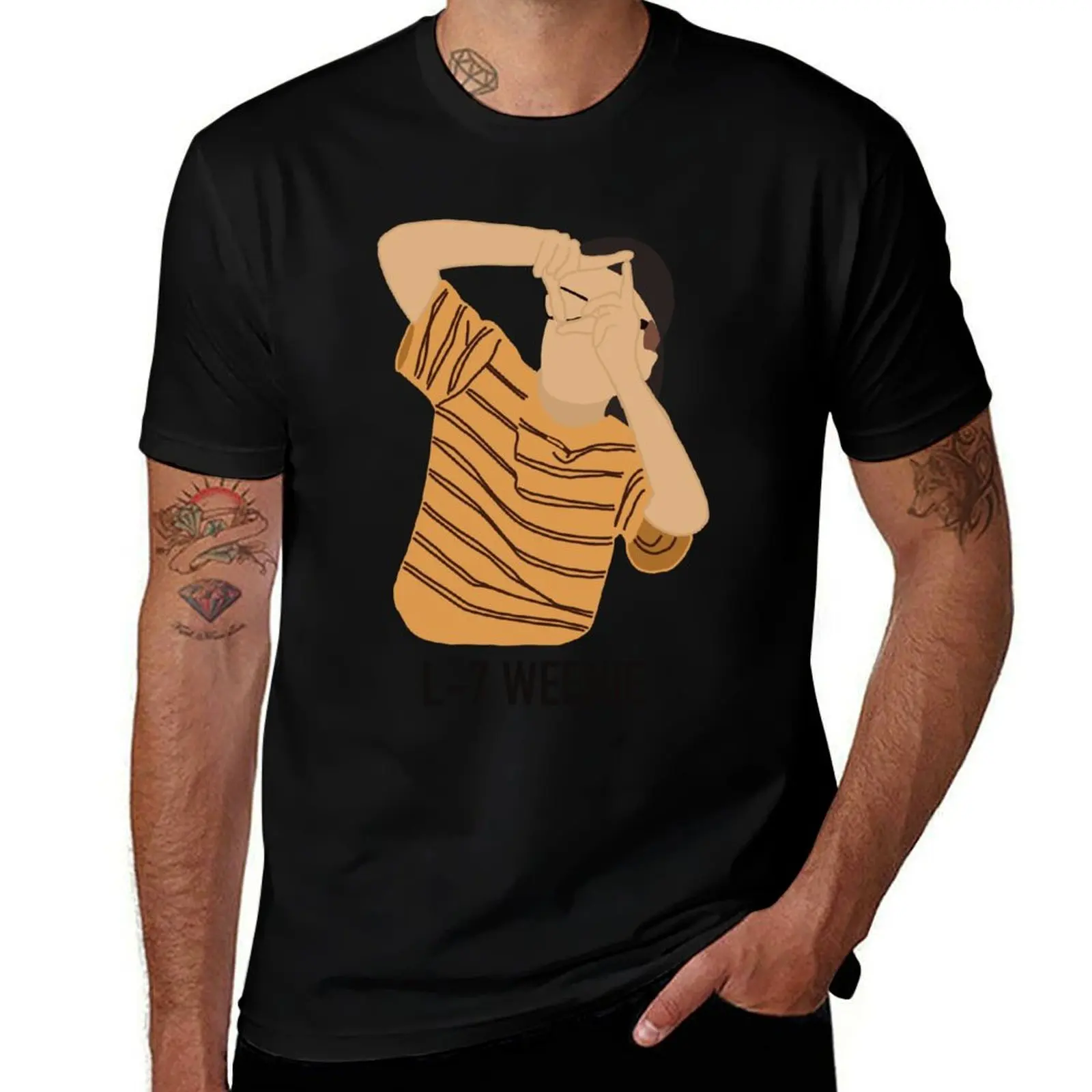 Sandlot L7 Weenie T-Shirt Classic Print Short Sleeve Shirt T-Shirt