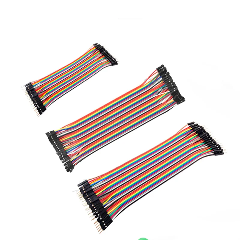 Rainbow Cable Dupont Line Male Female Head Bridle Jumper Wire 10CM 20CM 30CM 40PIN Connecting line Cable Breadboard PCB DIY KIT