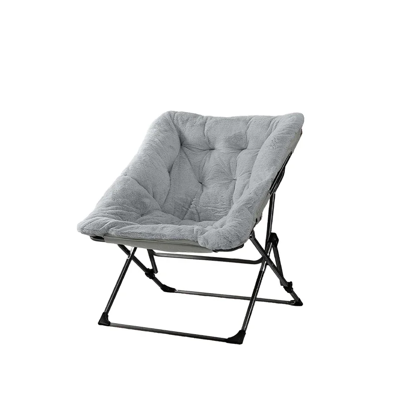 

Modern Comfortable Fabric Folding Moon Chair For Outdoor & Indoor Use For Camping Bedroom & Hotel Stylish Leisure Chair