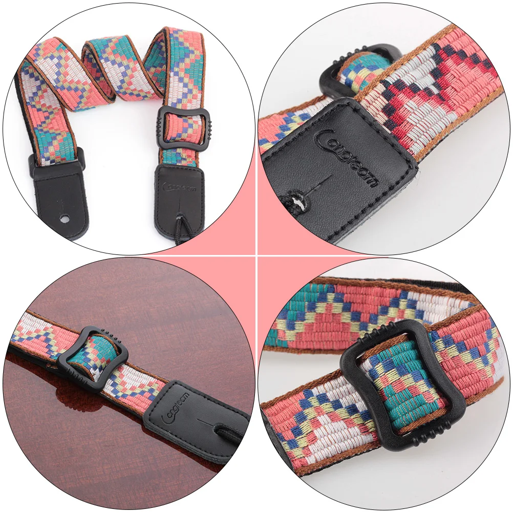 

1 Set Trendy Ukulele Shoulder Strap Exquisite Durable Belt Fashionable Adjustable Practical Replacement Accessories Bokeh Style