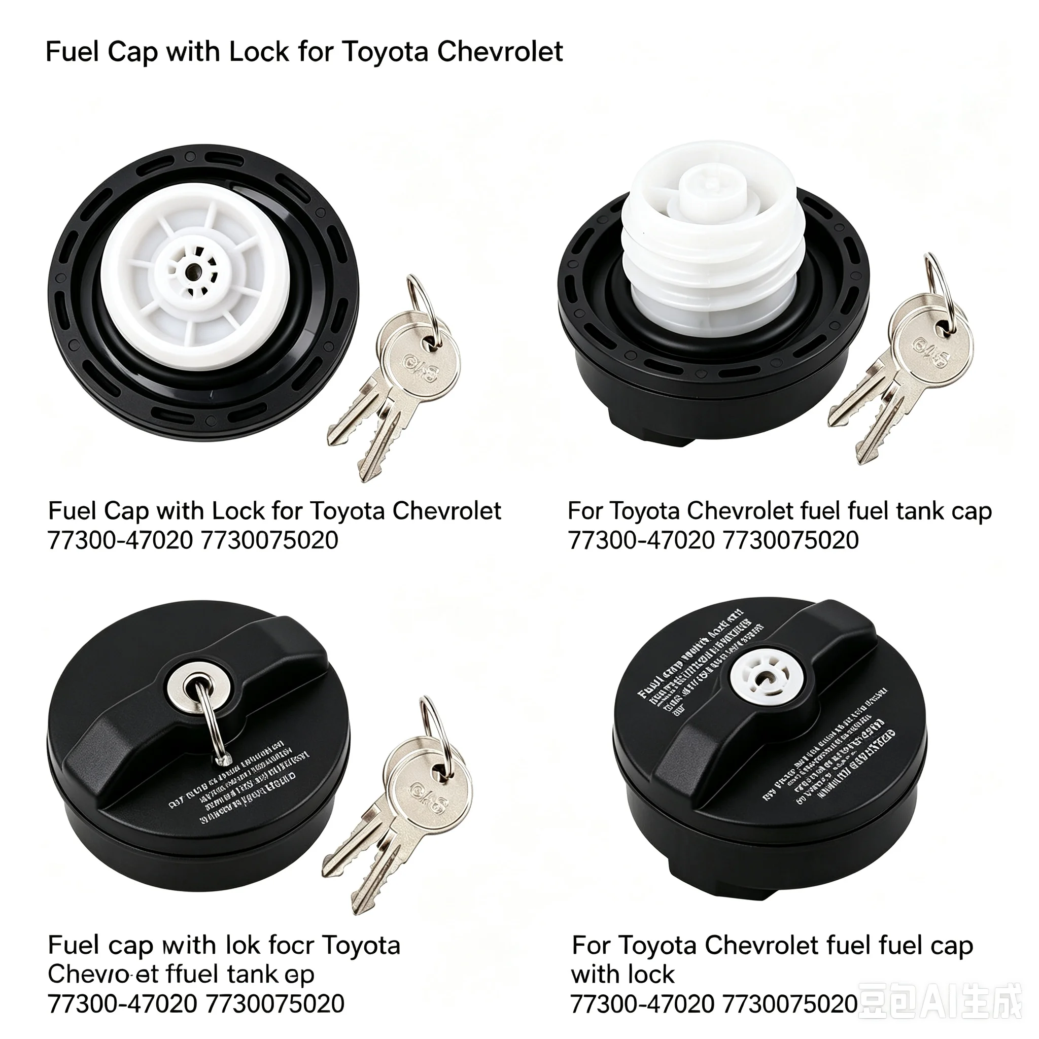 Locking Gas Cap 10504 77300-47020 Fit for Subaru, Toyota 4Runner, FJ Cruiser, Tacoma, Tundra, More Acura, Chevy, Honda, Infiniti