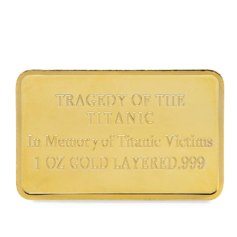 Tragedy Of The Titanic 1912 Gold Plated Commemorative Collection Souvenir