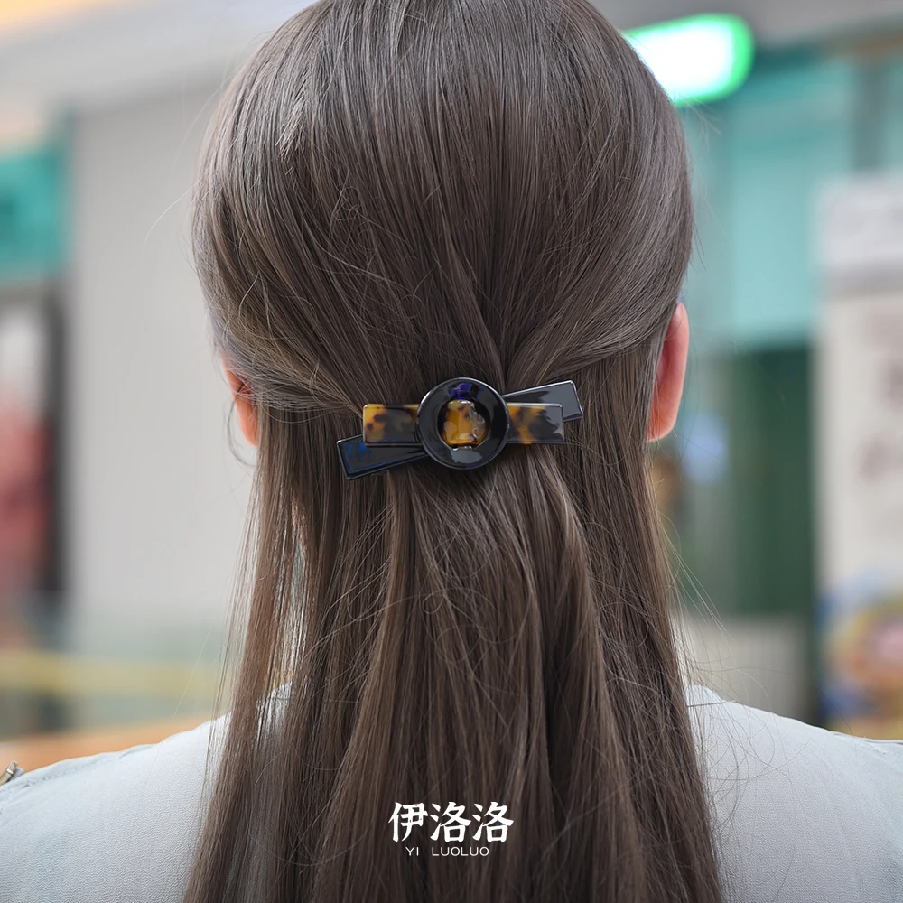 Women Headwear Girls Hairwear Middle Size Simple Cute Hair Clip Acetate Hair Barrette Fashion Hair Accessorries For Women