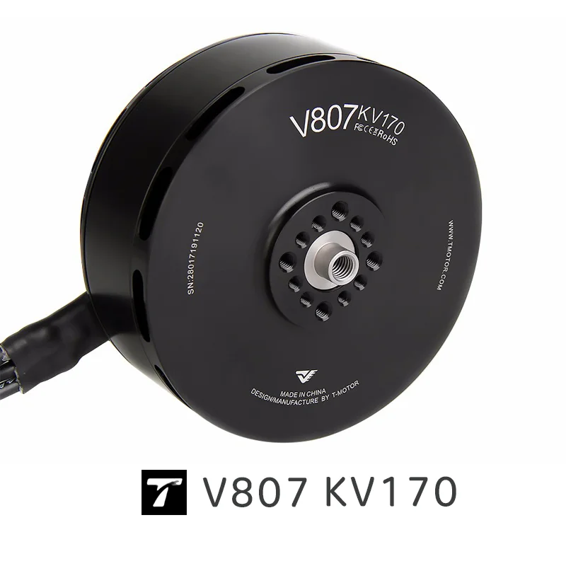 垂直固定翼uavモーター,最大出力6800w,持続時間180s,最大電流150a,v807 T-MOTOR kv170