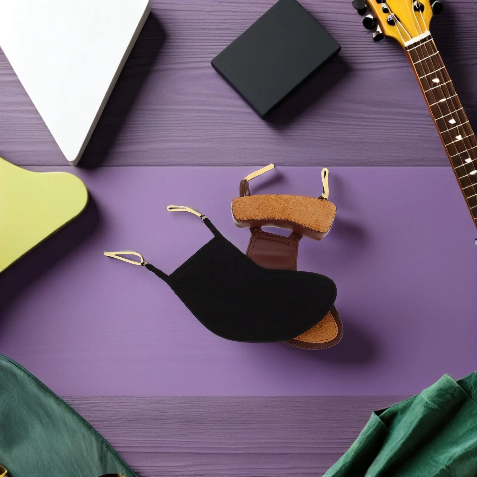 2 Almohadillas de Soporte para Hombro de Violín, Cómodas, de Algodón y Piel de Oveja, Soporte Estable para el Cuello, Reposacabezas para Violín de 3/4 a 4/4, Accesorios para Violín