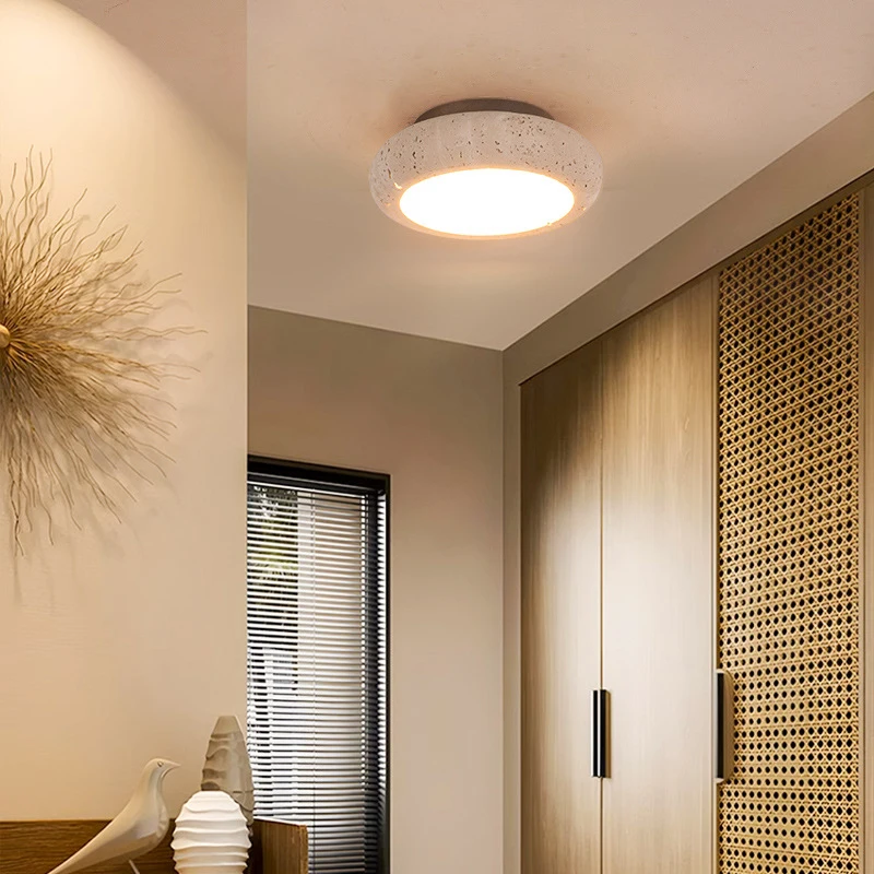 Marble Design Modern Round Indoor Led Ceiling Lights Wall Lamp Yellow Cave Stone Home Entrance Corridor Ceiling Lamps