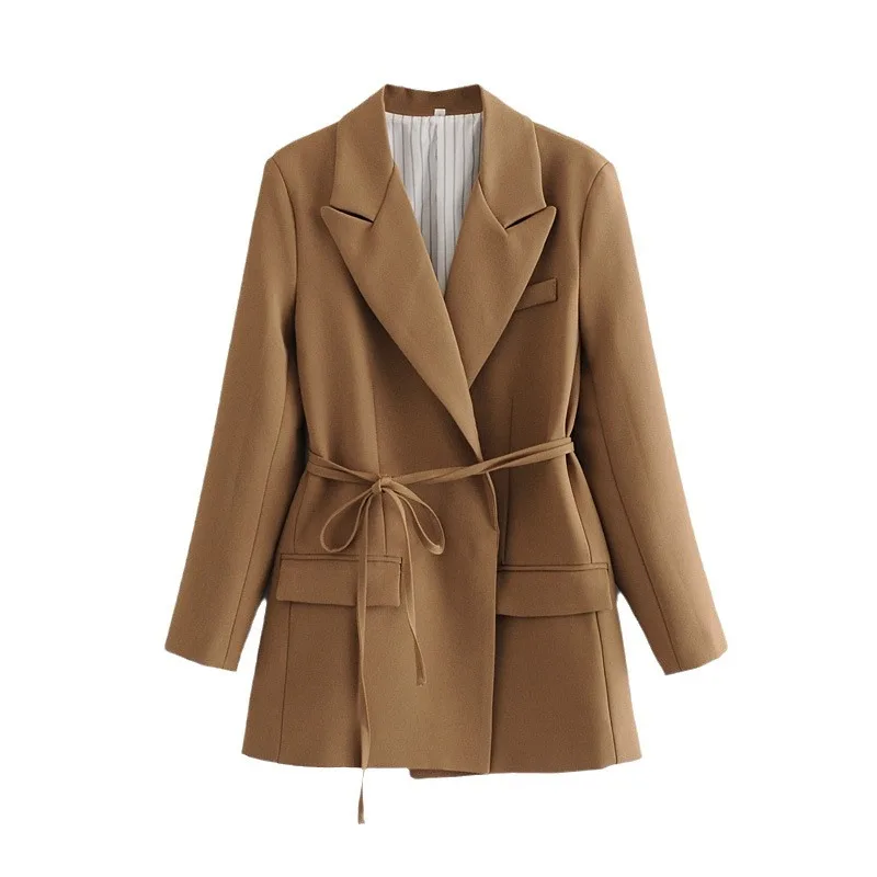 Blazers Coats Women Coat Suits Notched Slim Fit Full Sleeve Blazer Jackets Y2k Streetwear Elegant Splice Work Autumn Winter