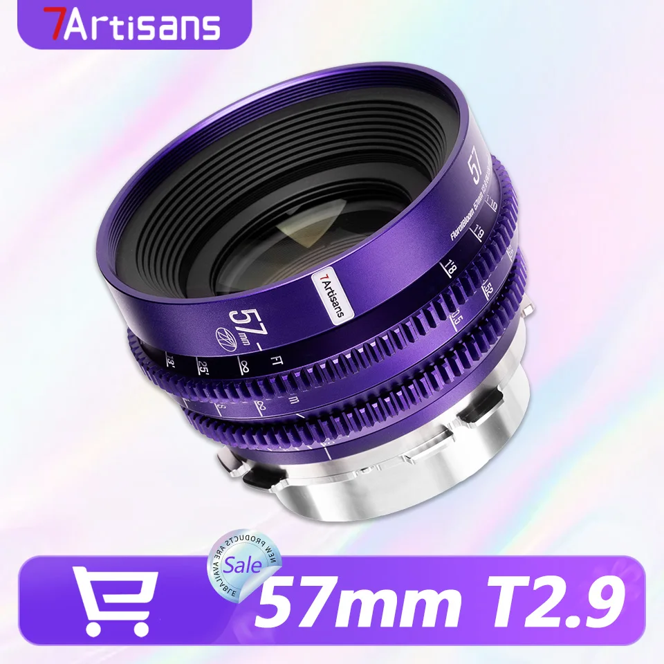 

7artisans Full Frame 57mm T2.9 Large Aperture Artist Bokeh Camera Cine Lens for Humanities Art Photography with PL-mount