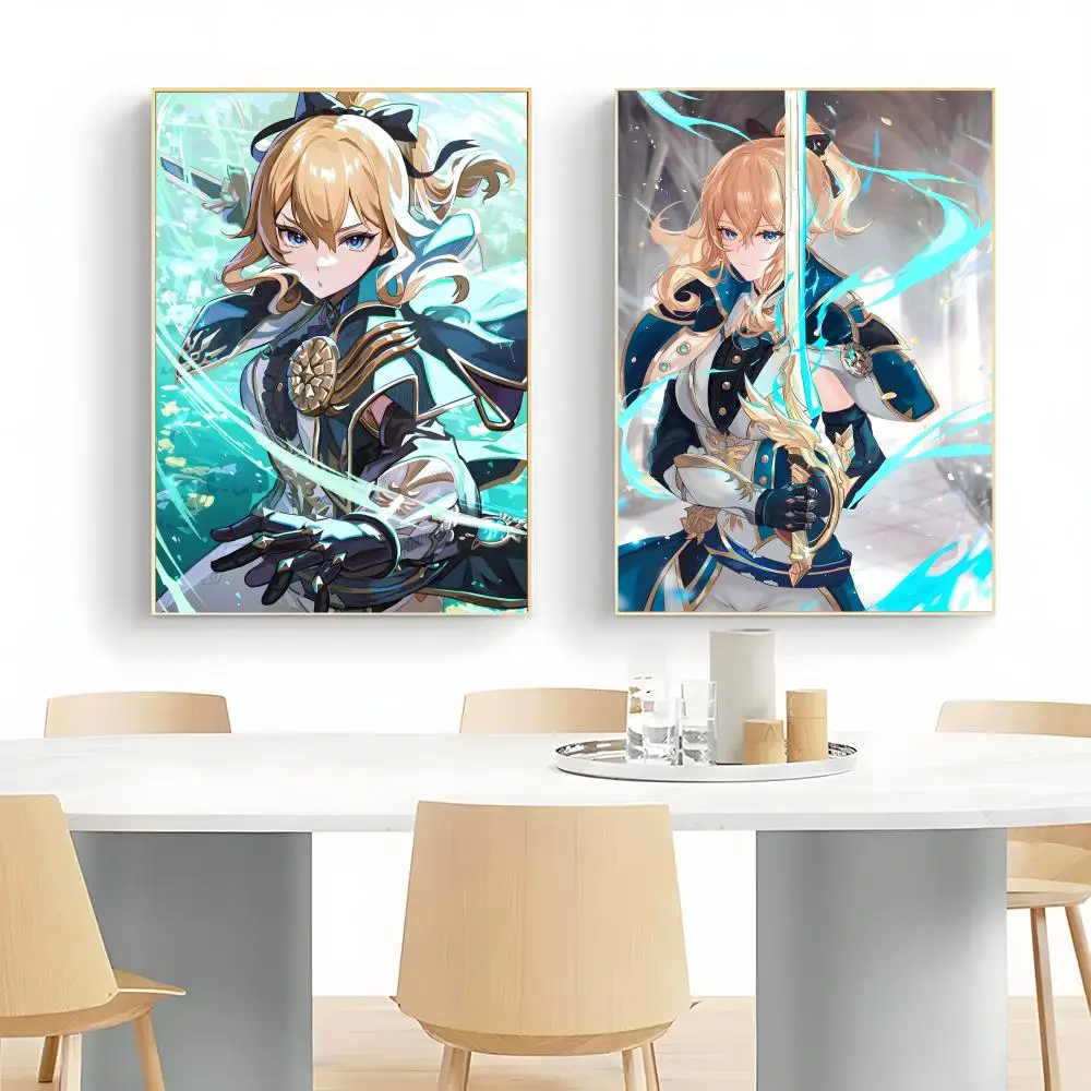 Hot Game G-Genshin I-Impact J-Jean Charming Poster Wall Art Print Poster Decorative Mural Home Decor Gift Unframed