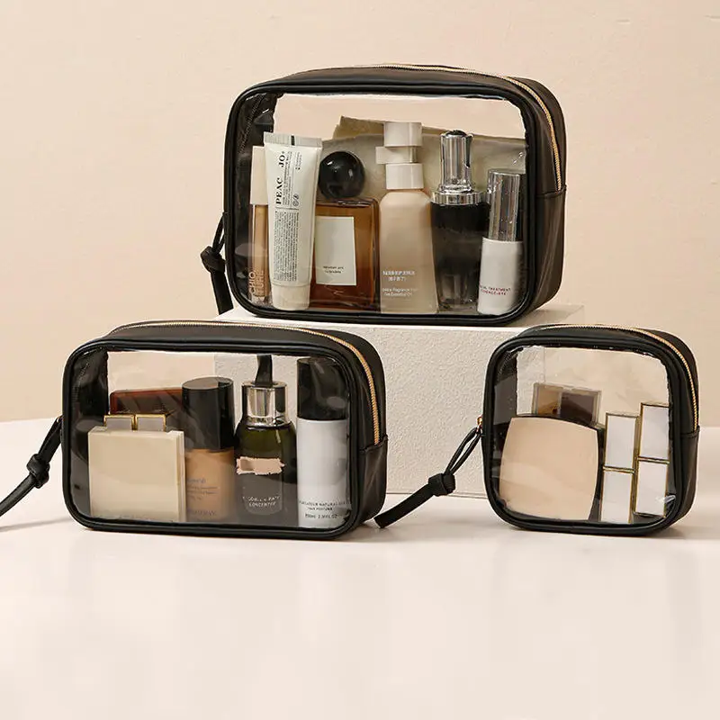 1/3PCS Waterproof Cosmetic Bag Portable Portable Cosmetic Storage Bag Large Capacity PVC Transparent Wash Bag Travel Storage Bag