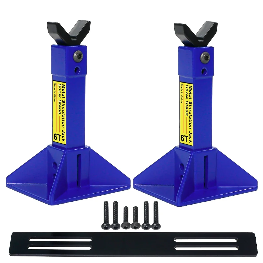 2 pz Metallo Mini Jack Stand Decorazione Strumento di Riparazione Per 1/10 Rc Crawler Auto Trxs Trx4 Axial Scx10 Rgt Yikong Cc01d110 Tf2