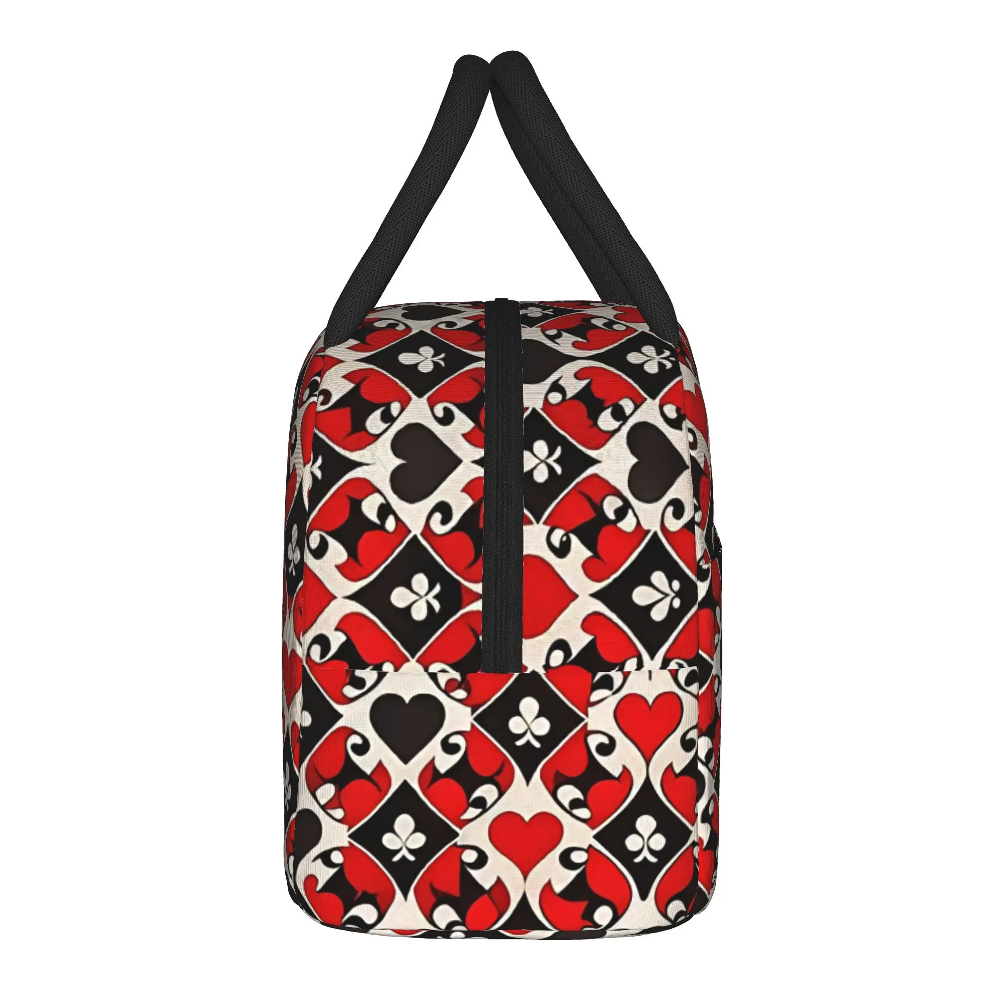 Poker Playing cards symbols  Insulated Lunch Bags Cooler Bag Reusable,Meal Container  Portable Lunch Box Tote College  Picnic