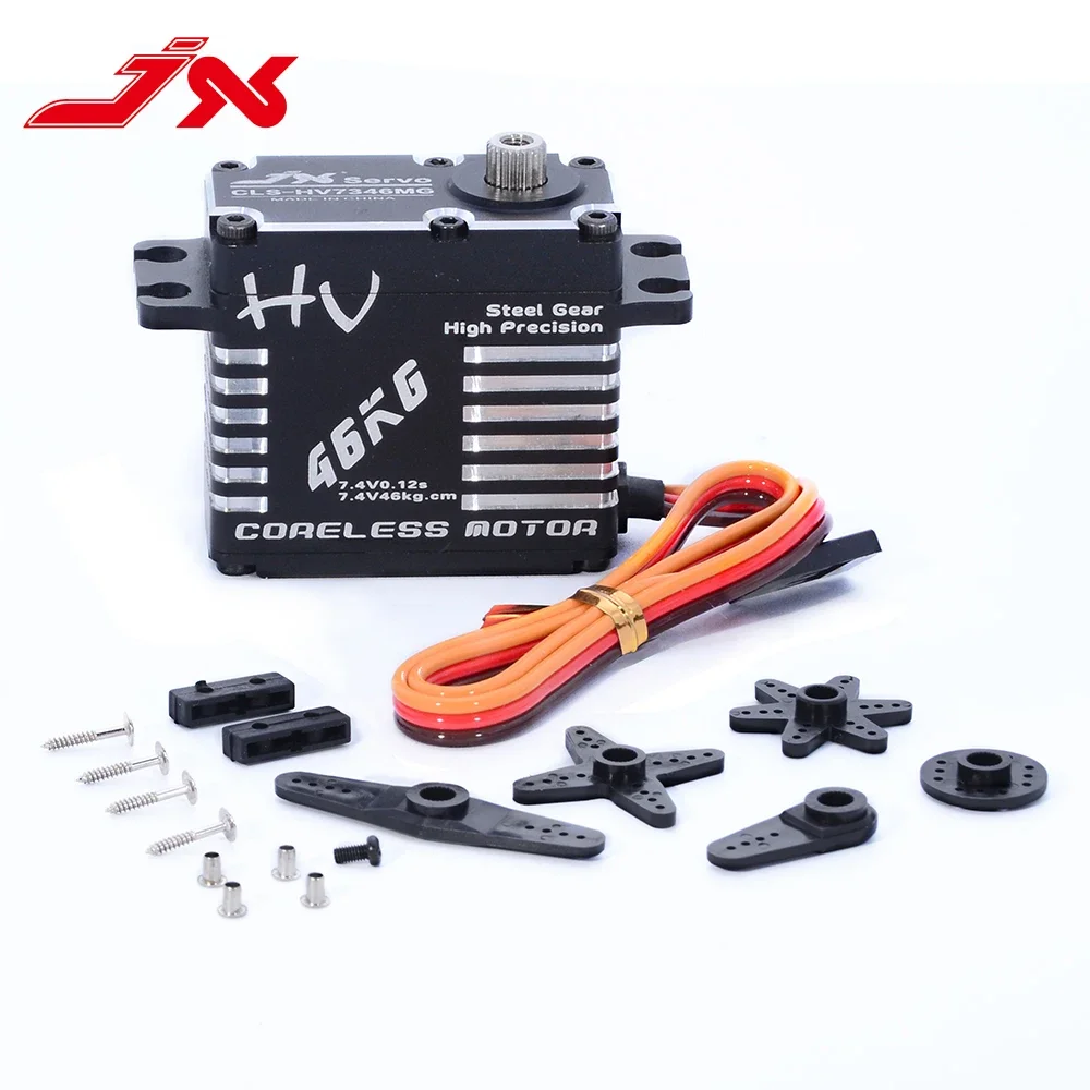 

JX CLS-HV7346MG 46 кг RC сервопривод без сердечника HV стальная шестерня CNC цифровой сервопривод 7,4 В для радиоуправляемого автомобиля гусеничный Радиоуправляемый Лодка Самолет робот