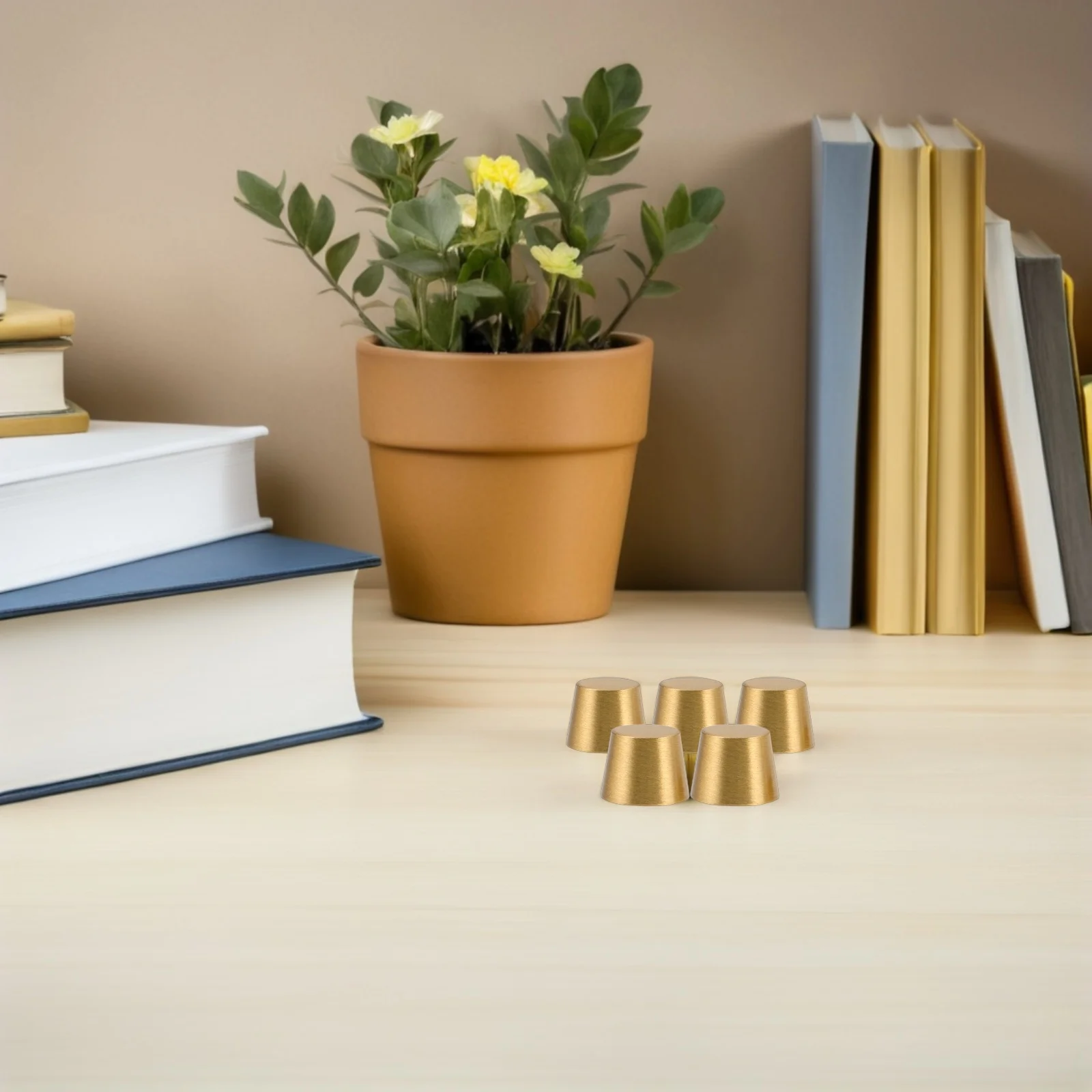 8 قطعة أرجل صينية نحاسية أنيقة لألواح قطع الخشب عرض صواني حرفية حديثة لوح تقطيع يعمل باللمس قدم