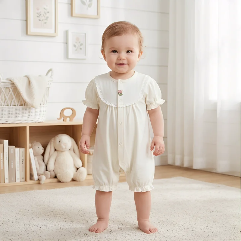 macacao-de-verao-para-meninas-manga-curta-gola-de-renda-fofa-macacao-com-flores-roupas-de-bebe-amigaveis-a-pele